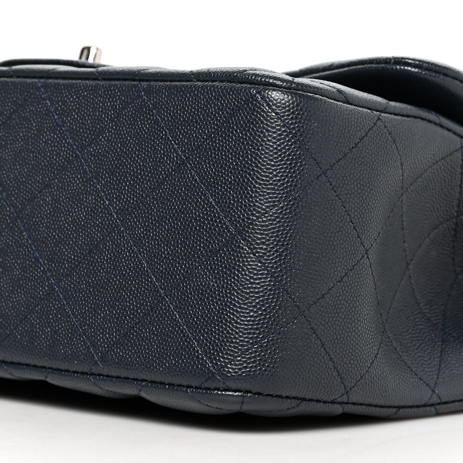 Chanel Caviar Quilted Jumbo Double Flap Navy 9 of 10