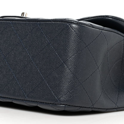 Chanel Caviar Quilted Jumbo Double Flap Navy 9 of 10