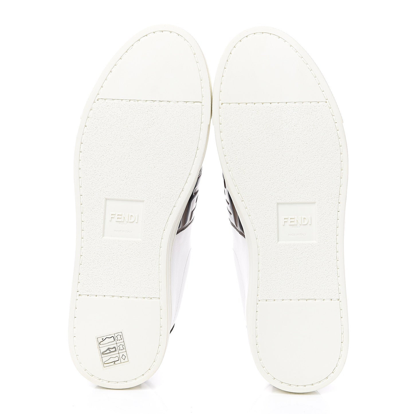 Vitello FF Embossed Womens Slip On Sneakers 37 Ultra White Maya Black
