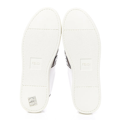 Fendi Vitello FF Embossed Womens Slip On Sneakers 37 Ultra White Maya Black 5 of 9