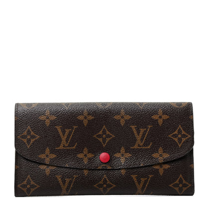 Louis Vuitton Monogram Emilie Wallet Red 1 of 4