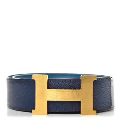 Hermes Epsom Tadelakt 42mm Constance 2 Belt 85 Bleu Izmir Bleu Sapphire 1 of 8