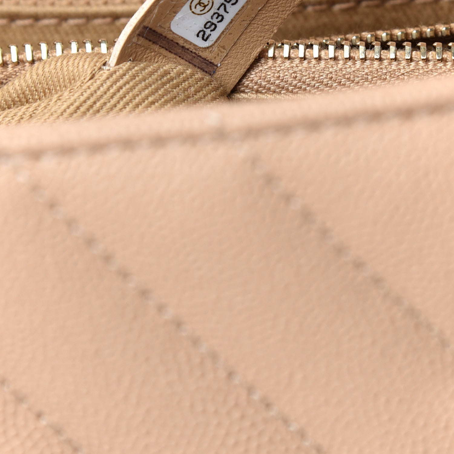 Chanel Caviar Chevron Quilted Small Coco Handle Flap Beige 7 of 10