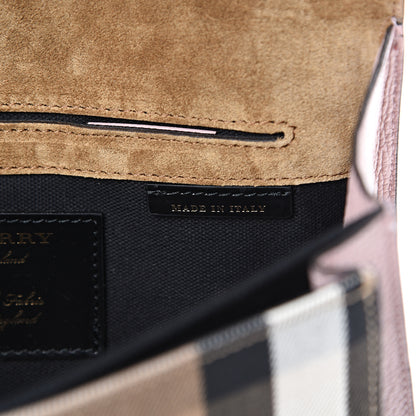 Burberry Derby Calfskin House Check Small Macken Crossbody Bag Pale Orchid 6 of 10