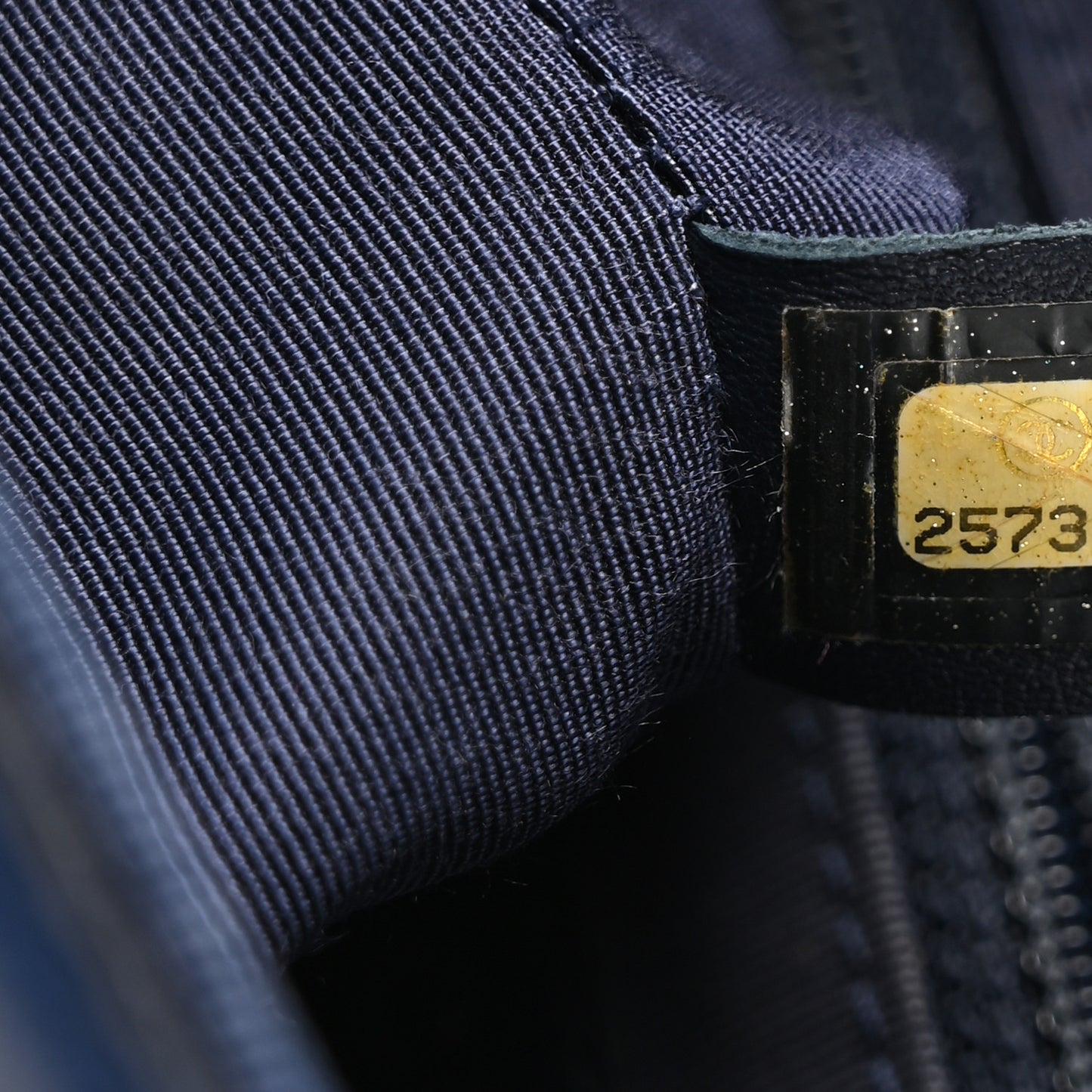 Calfskin Stitched Medium Single Flap Navy