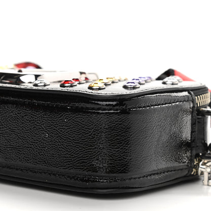 Marc Jacobs Patent Crystal Embellished Snapshot Camera Bag Black 12 of 14