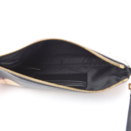 Burberry Horseferry Check Peyton Crossbody Clutch Bag Black 5 of 12