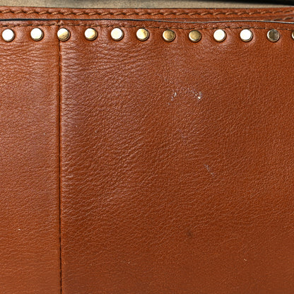 Chloe Calfskin Studded Medium Marcie Satchel Caramel 13 of 15