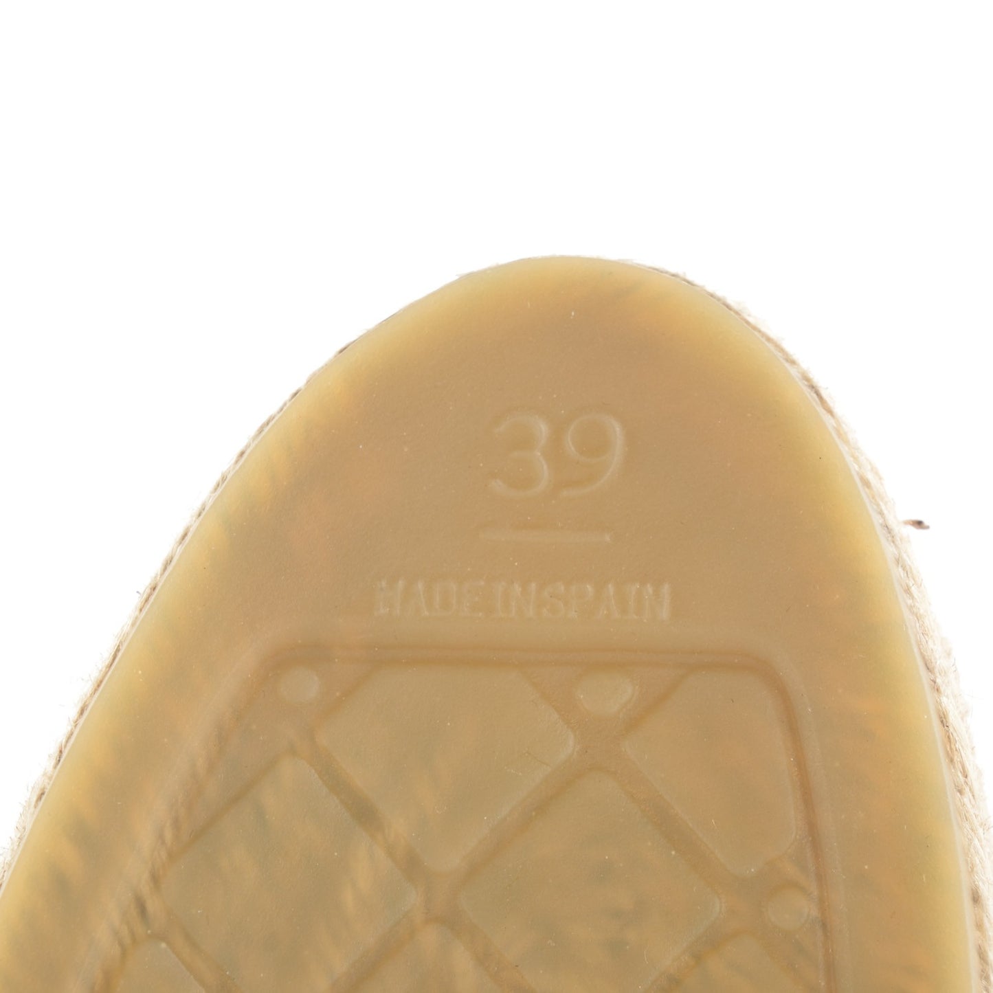 Lambskin CC Espadrilles 39 Beige Black
