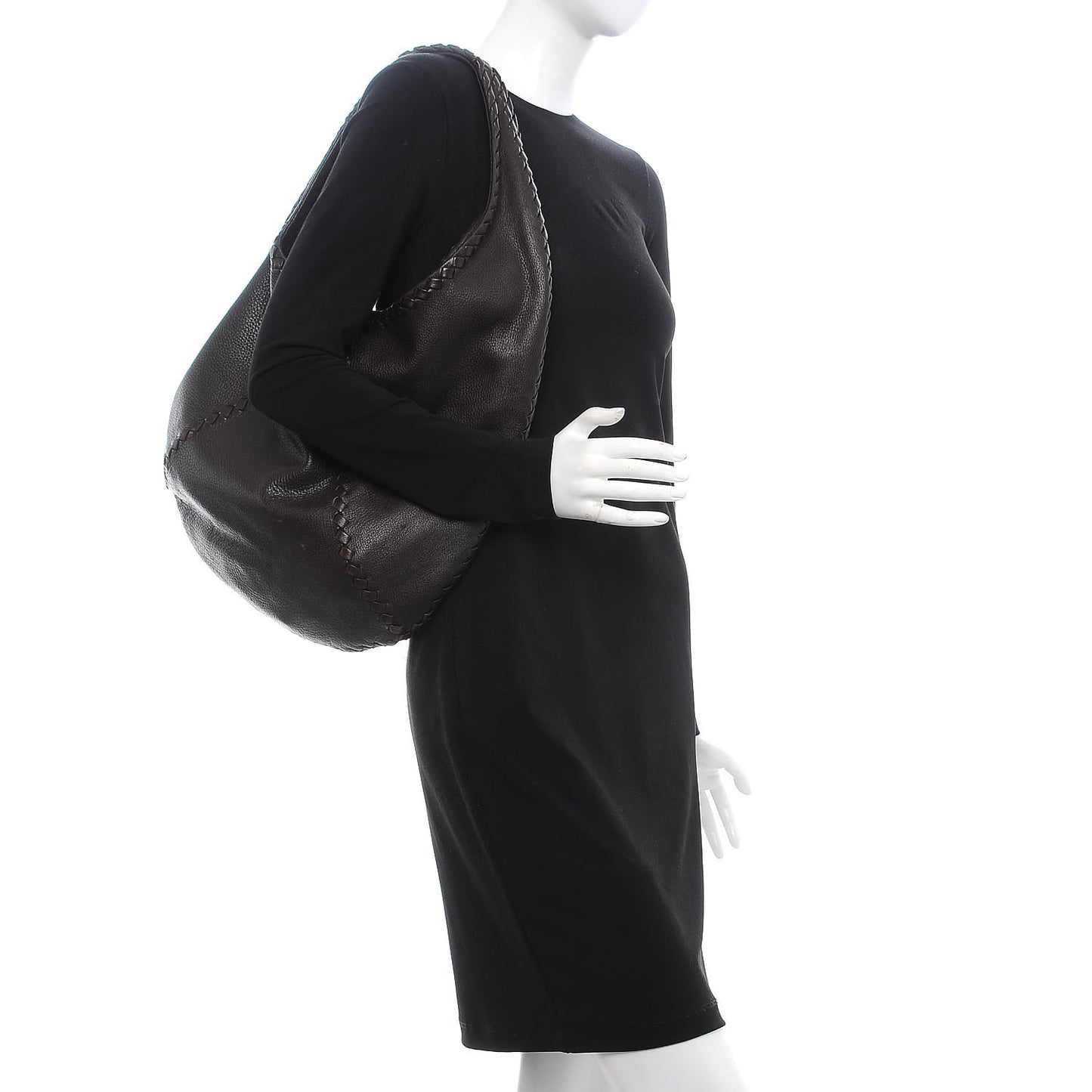 Cervo Deerskin Large Hobo Ebano