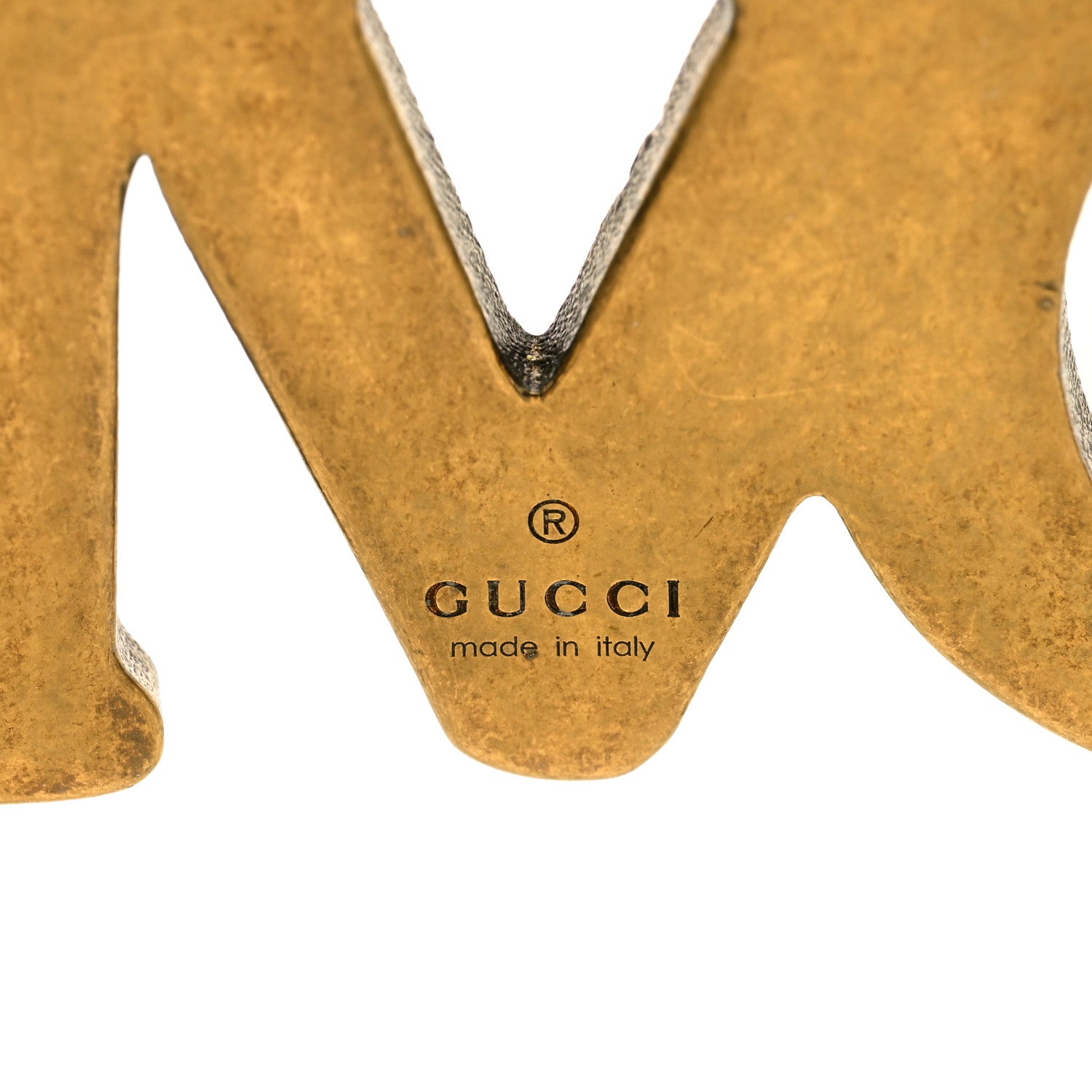 Gucci Metal Pearl Loved Palm Cuff Hand Piece Aged Gold 4 of 4