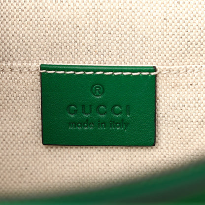 Gucci Moon Calfskin Web Medium Dionysus Bamboo Top Handle Bag Emerald Blue Hibiscus Red 6 of 10