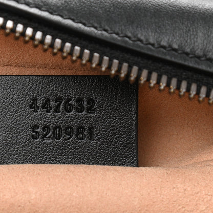 Gucci Calfskin Matelasse Small GG Marmont Chain Shoulder Bag Black 7 of 10