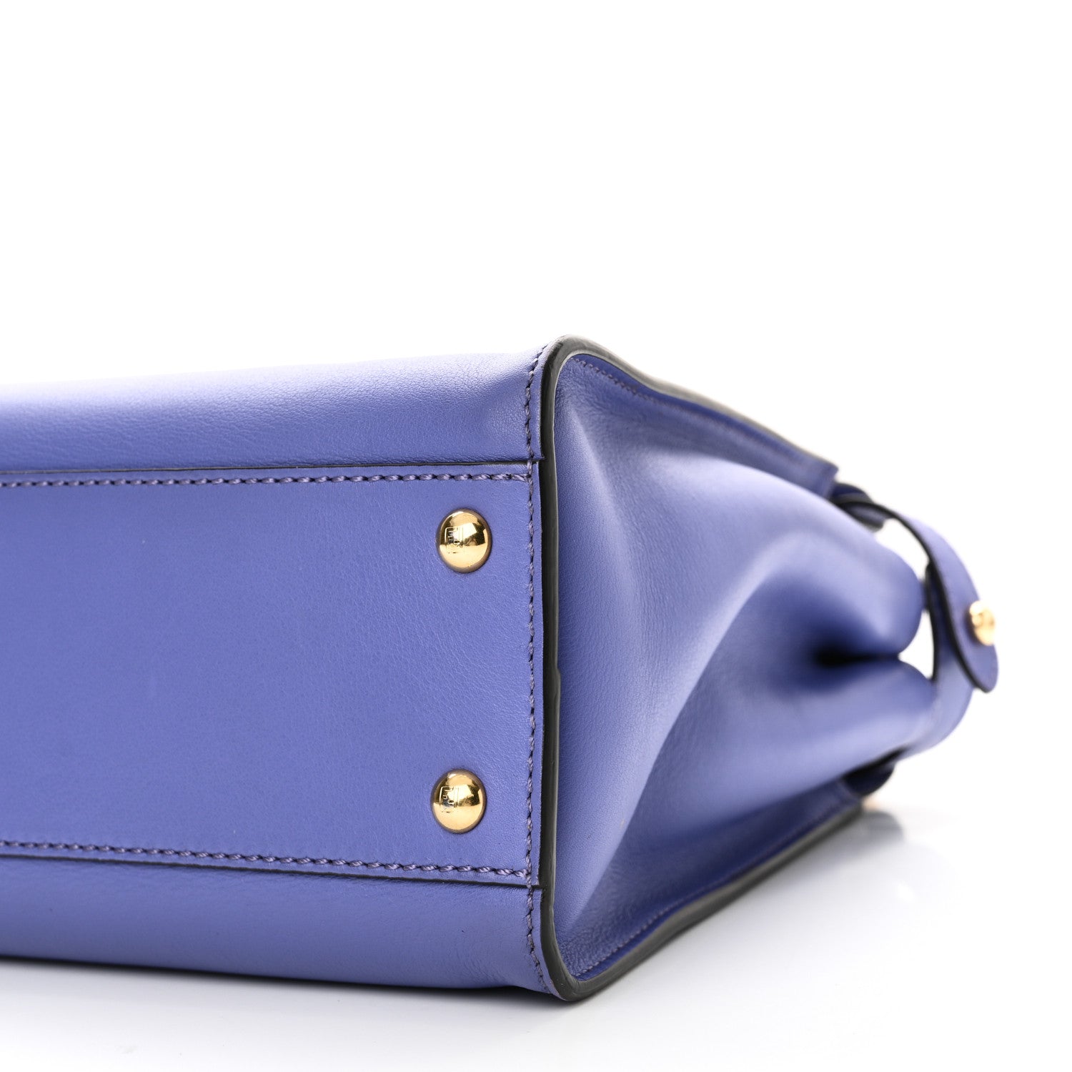 Fendi Vitello Seta Medium Peekaboo Iconic Satchel Viola Cassis