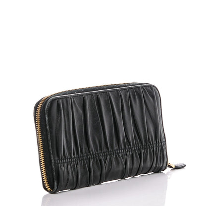 Prada Nappa Gaufre Zip Around Wallet Nero Black 3 of 7