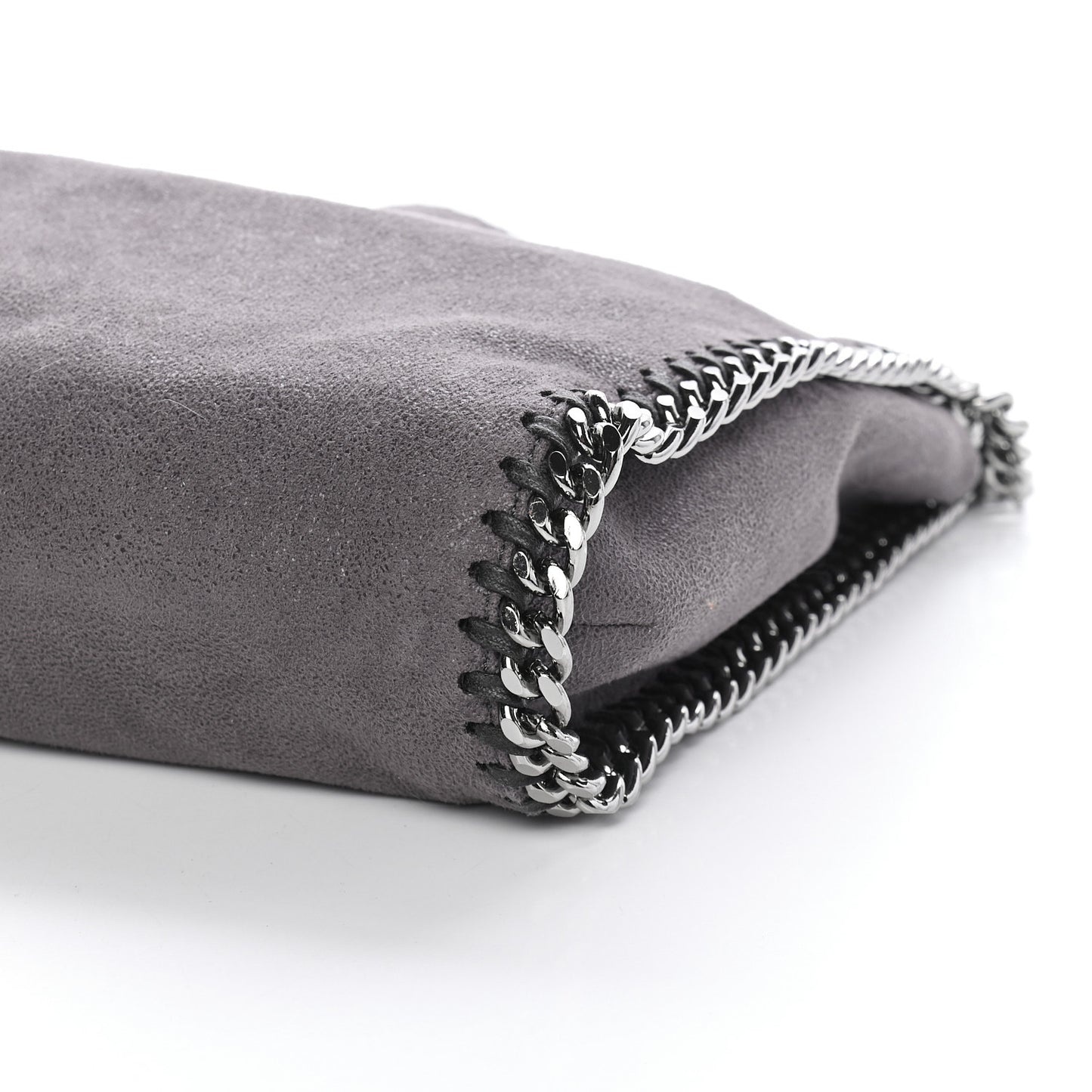 Shaggy Deer Falabella Fold Over Tote Grey