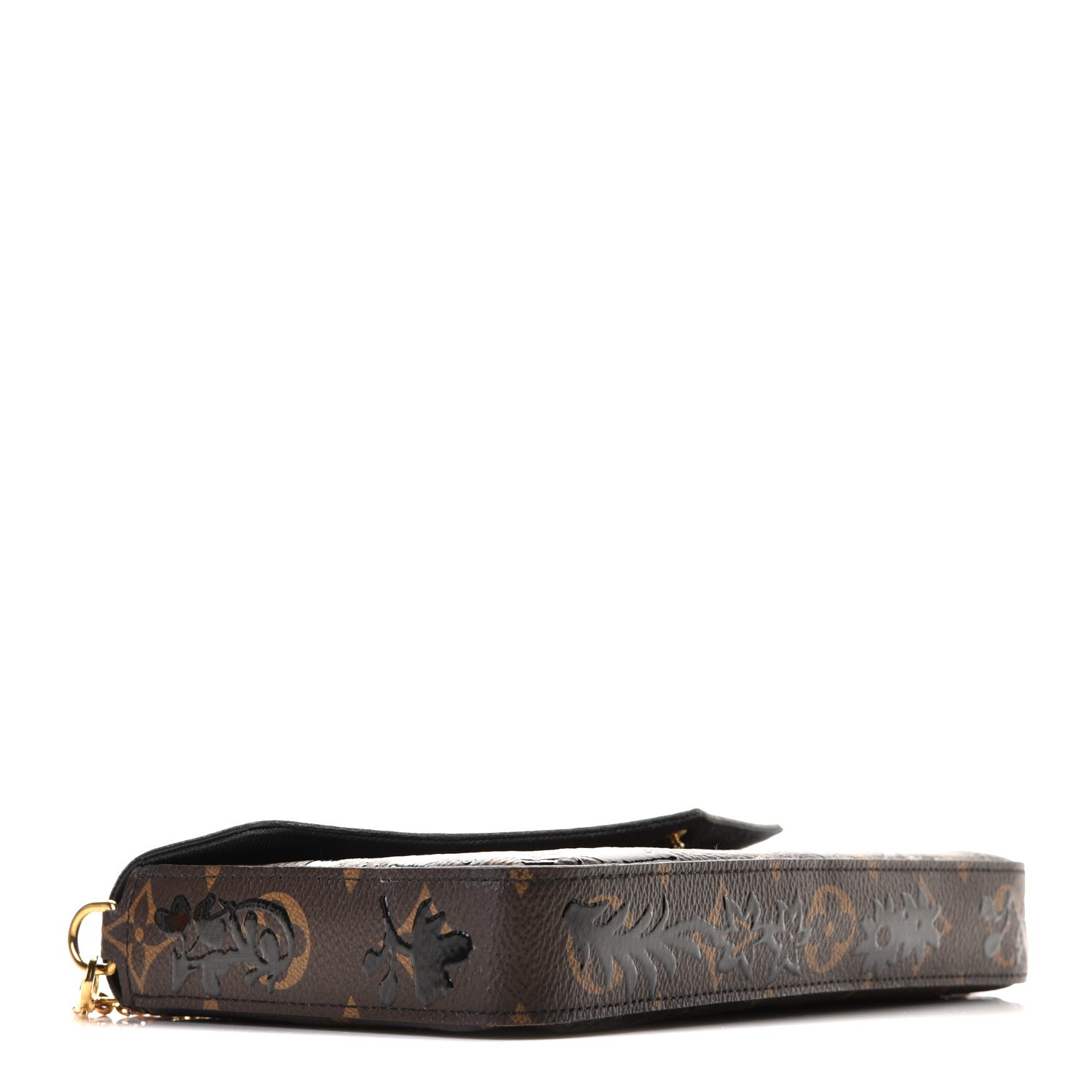 Louis Vuitton Monogram Blossom Pochette Felicie Chain Wallet Black 3 of 11