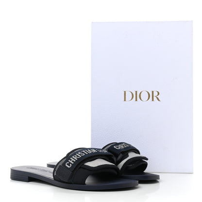 Christian Dior Technical Stretch Fabric Camouflage Dio(r)evolution Slide Sandals 38 Deep Blue 9 of 9
