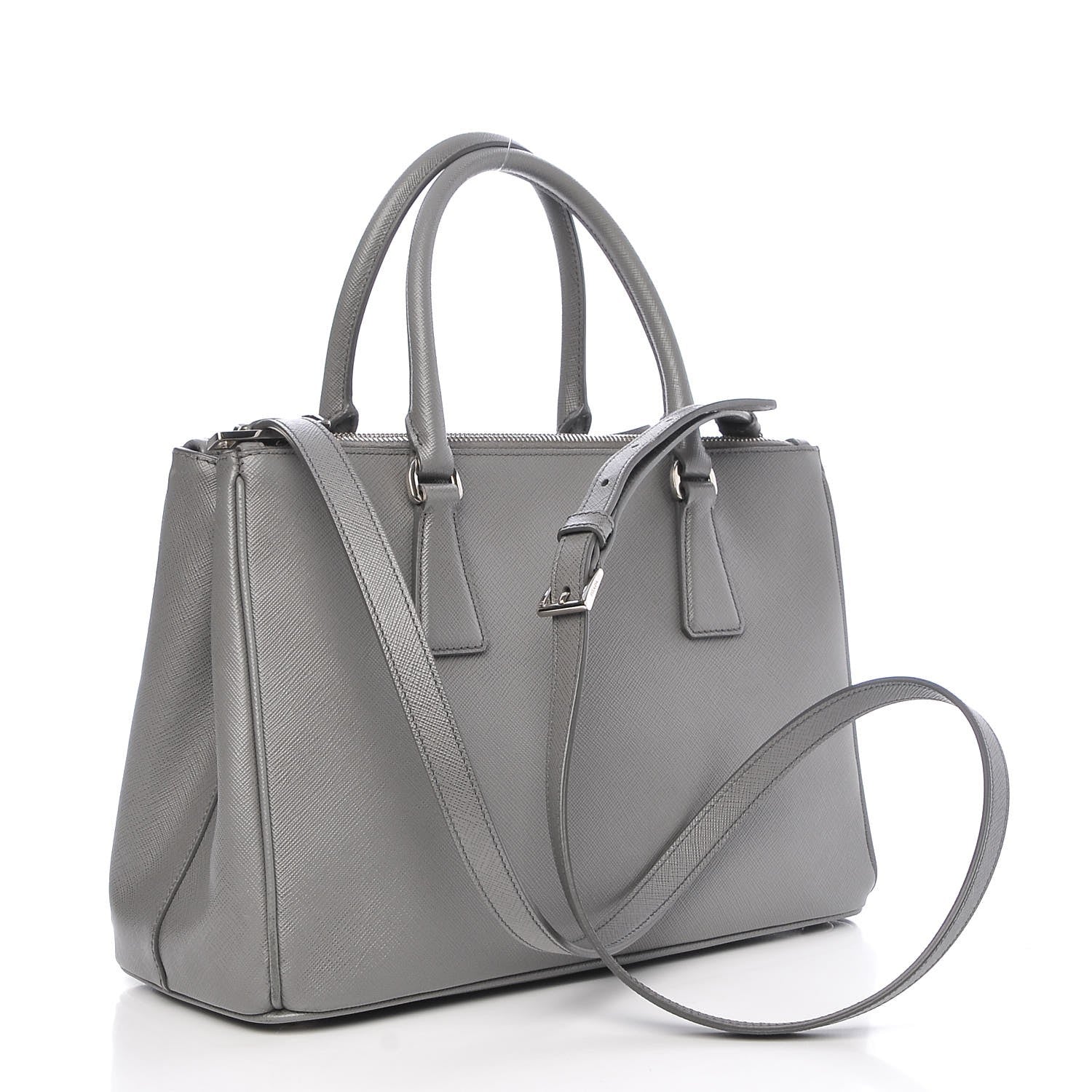 Prada Saffiano Small Galleria Double Zip Tote Marmo 4 of 13
