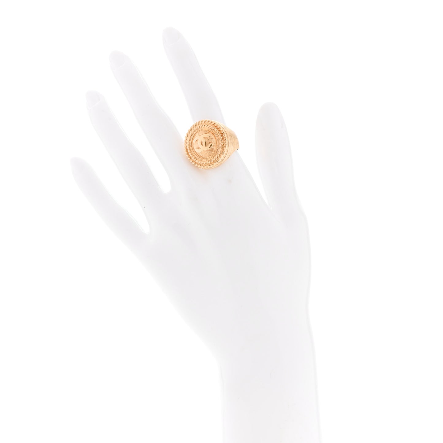 Metal CC Rope Ring 54 Gold