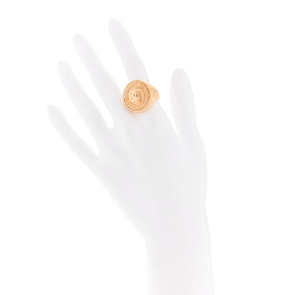 Chanel Metal CC Rope Ring 54 Gold 2 of 5