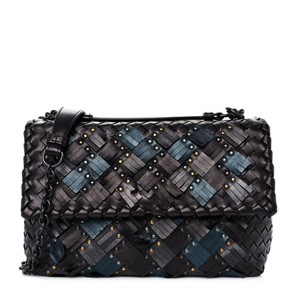Bottega Veneta Nappa Intrecciato Studded Nodini Bag Black 1 of 10