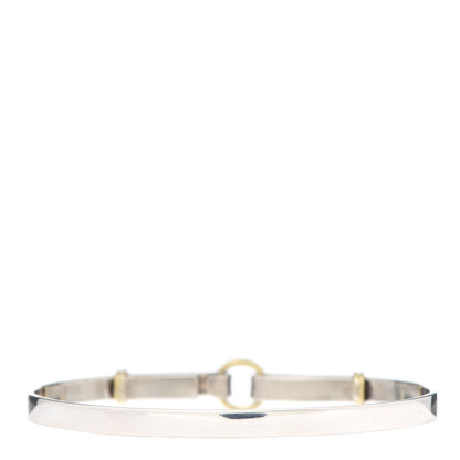 Tiffany Sterling Silver 18K Yellow Gold Hook Bangle Bracelet 3 of 5