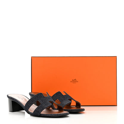 Hermes Denim Oasis Sandals 35.5 Bleu Brut 9 of 9