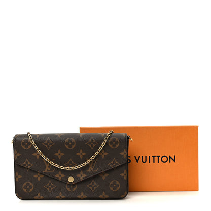 Louis Vuitton Monogram Pochette Felicie Chain Wallet Fuchsia 14 of 14