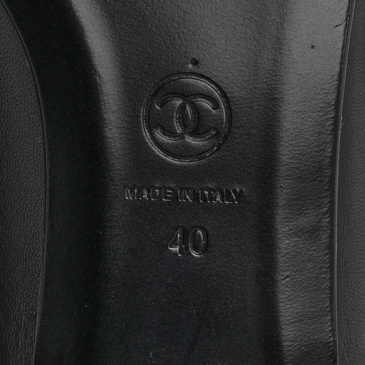 Chanel Lambskin Patent Cap Toe CC Ballerina Flats 40 Black 8 of 12