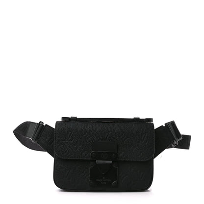 Louis Vuitton Taurillon Monogram S Lock Sling Bag Black 1 of 12