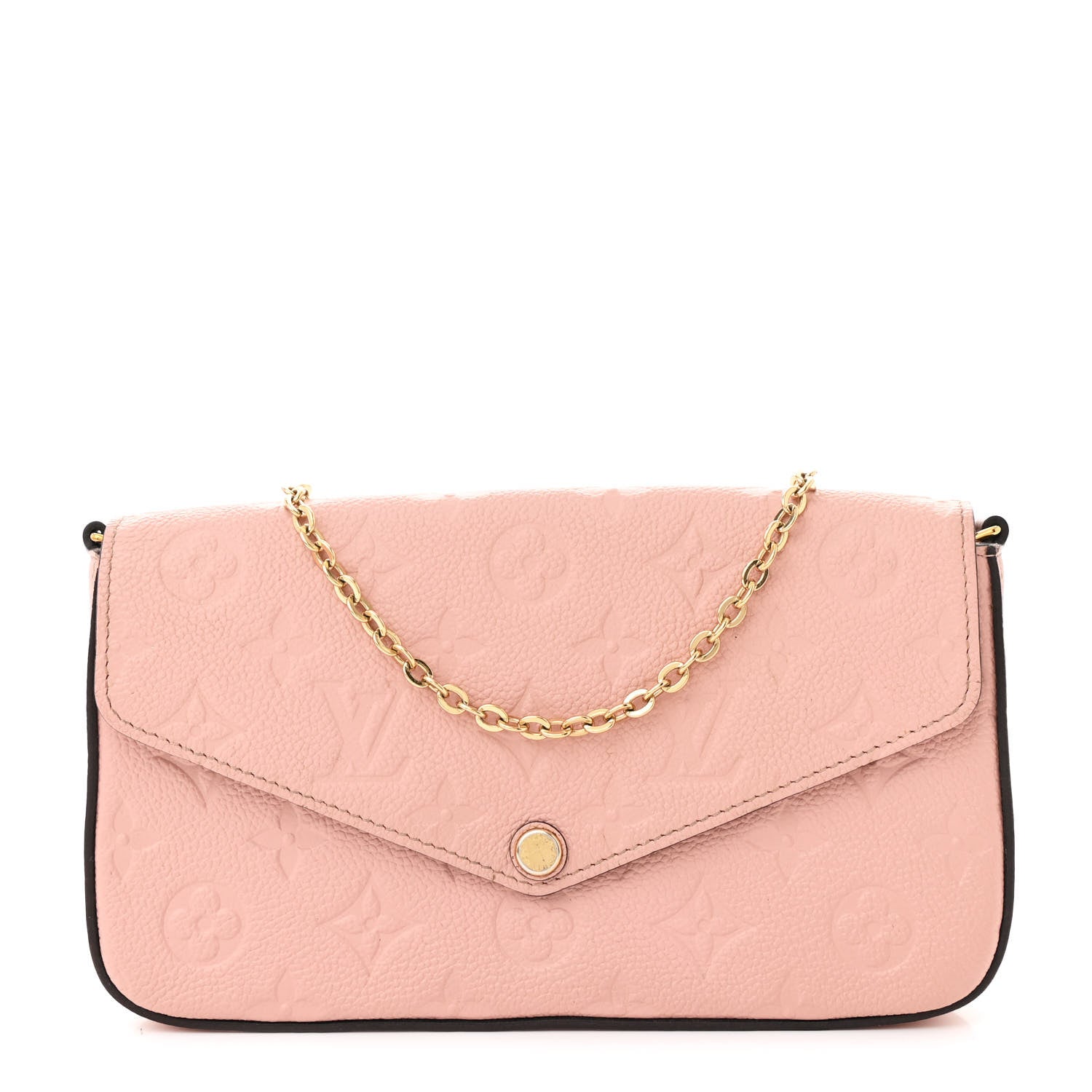 Louis Vuitton Empreinte Pochette Felicie Chain Wallet Rose Poudre 1 of 13