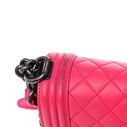 Chanel Lambskin Quilted Medium Boy Flap Pink 16 of 20