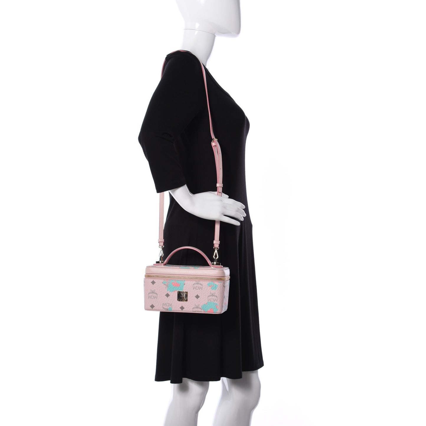 Visetos Floral Leopard Vanity Case Pink