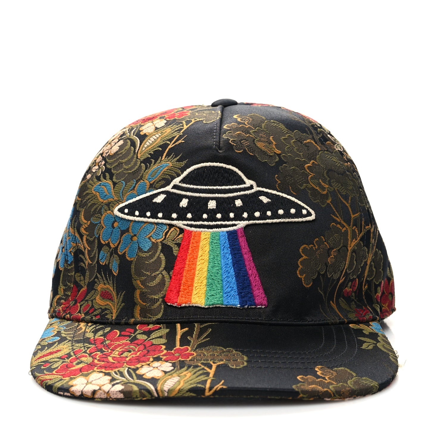 Canvas Floral UFO Baseball Hat 58 M Black