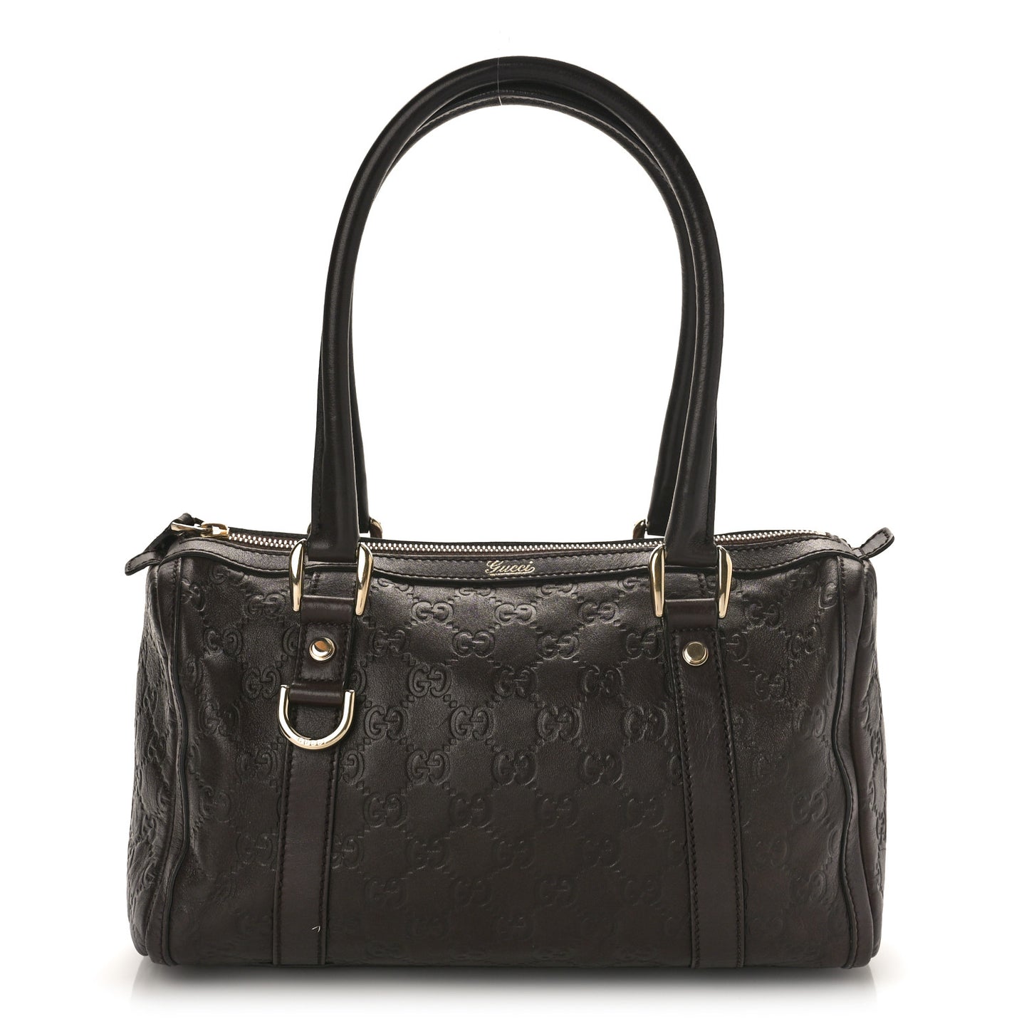 Guccissima Small Abbey Boston Dark Brown