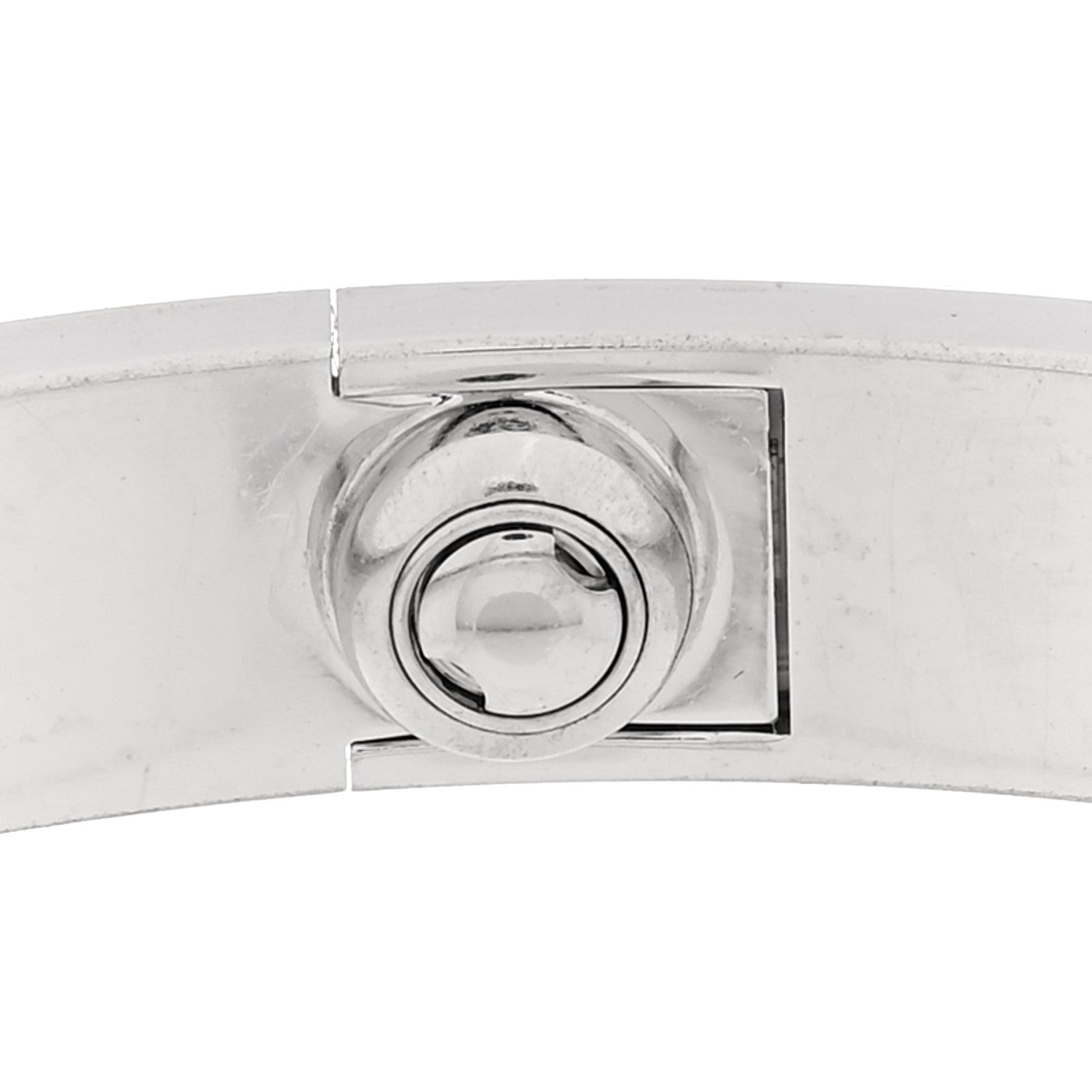 Cartier 18K White Gold 4 Diamond LOVE Bracelet 5 of 8