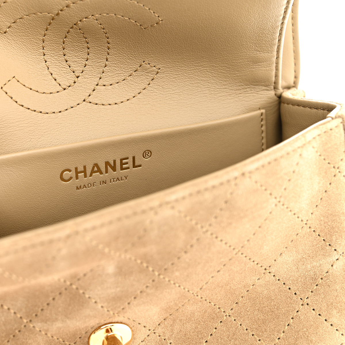 Chanel Suede Calfskin Mini Souplissimo Flap Dark Beige 6 of 12