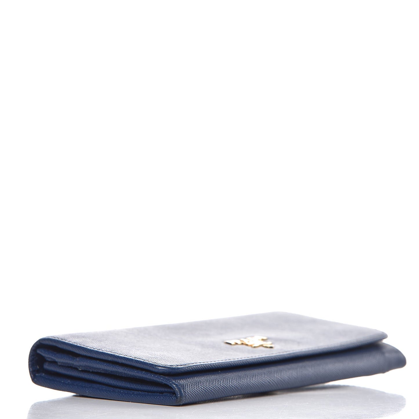 Saffiano Metal Continental Flap Wallet Bleuette