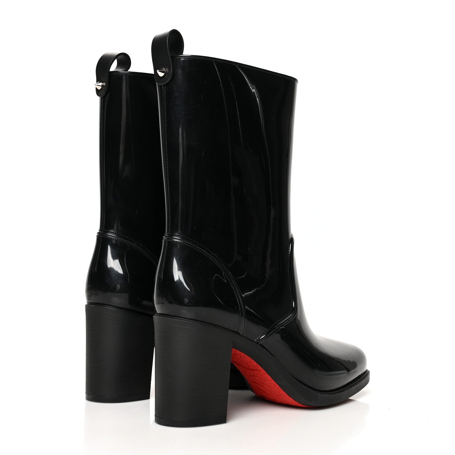 Christian Louboutin Recycled PVC Calfskin Loubirain 70 Boots 40 Black 4 of 7