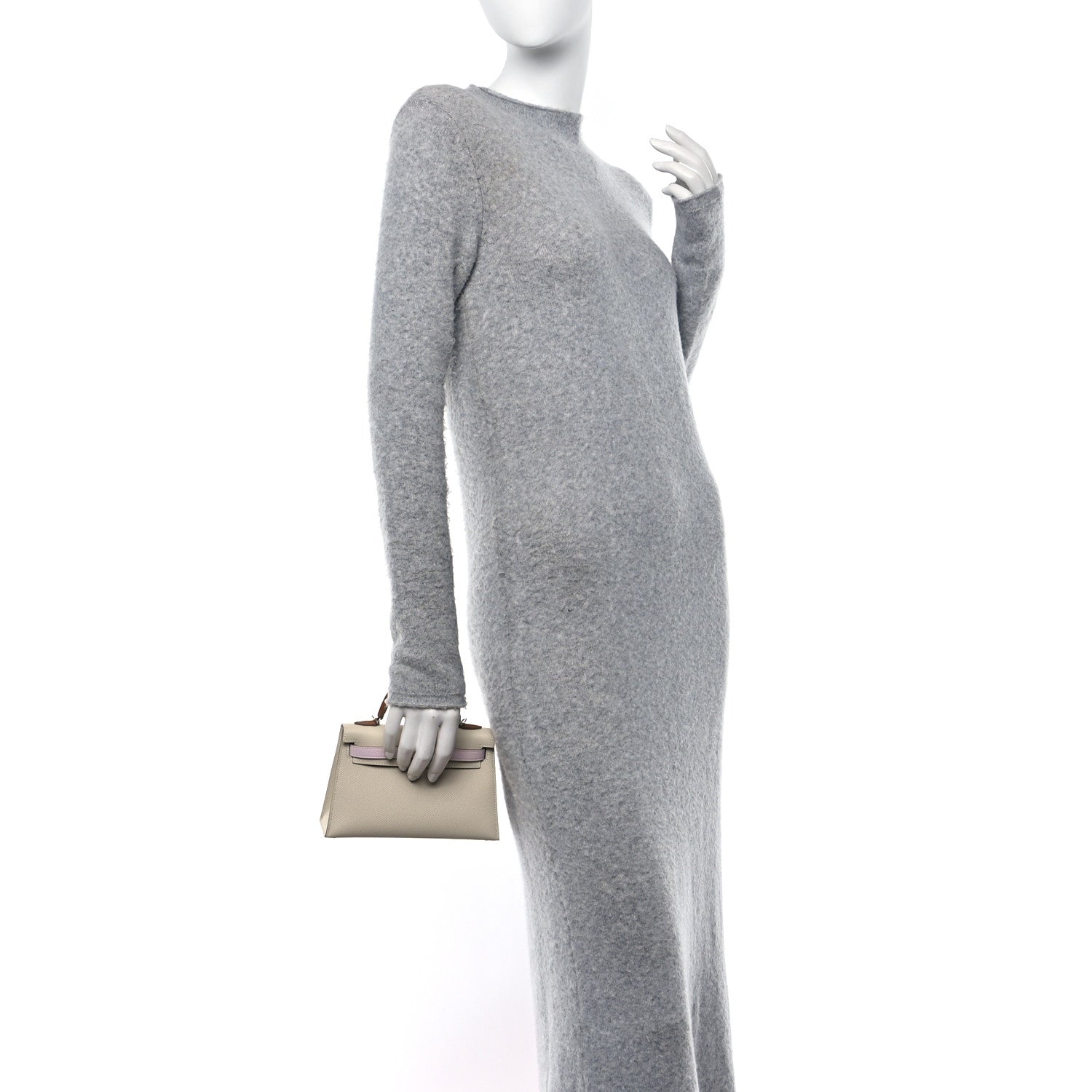 Hermes Epsom Mini Kelly Sellier 20 Craie Mauve Pale Gold 2 of 11