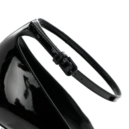 Saint Laurent Patent Calfskin Opyum 110 Sandals 37 Black 9 of 10
