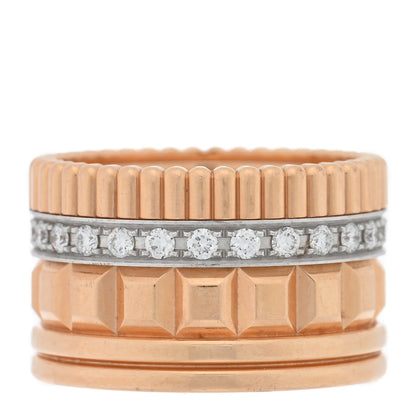 Boucheron 18K Rose White Gold Diamond Quatre Radiant Edition Ring  53 6.5 1 of 4