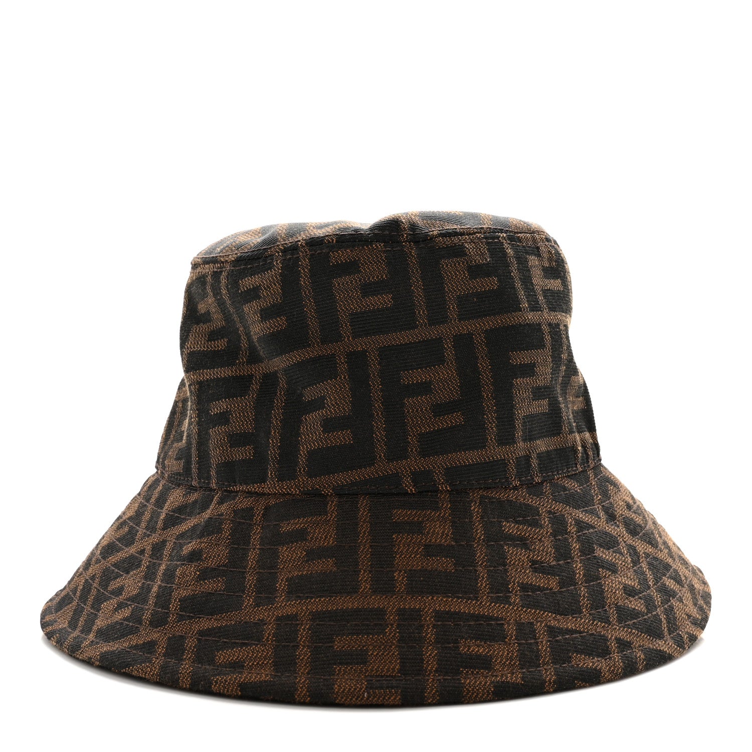 Fendi Technical Fabric FF Reversible Bucket Hat Tobacco Beige 4 of 7
