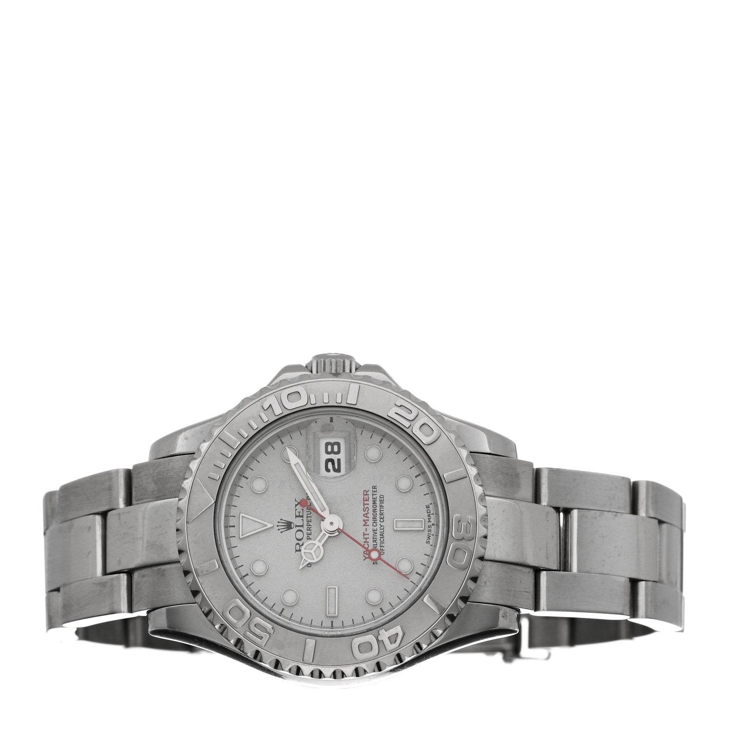 Rolex Stainless Steel Platinum 29mm Yacht-Master Watch Silver 169622 2 of 4