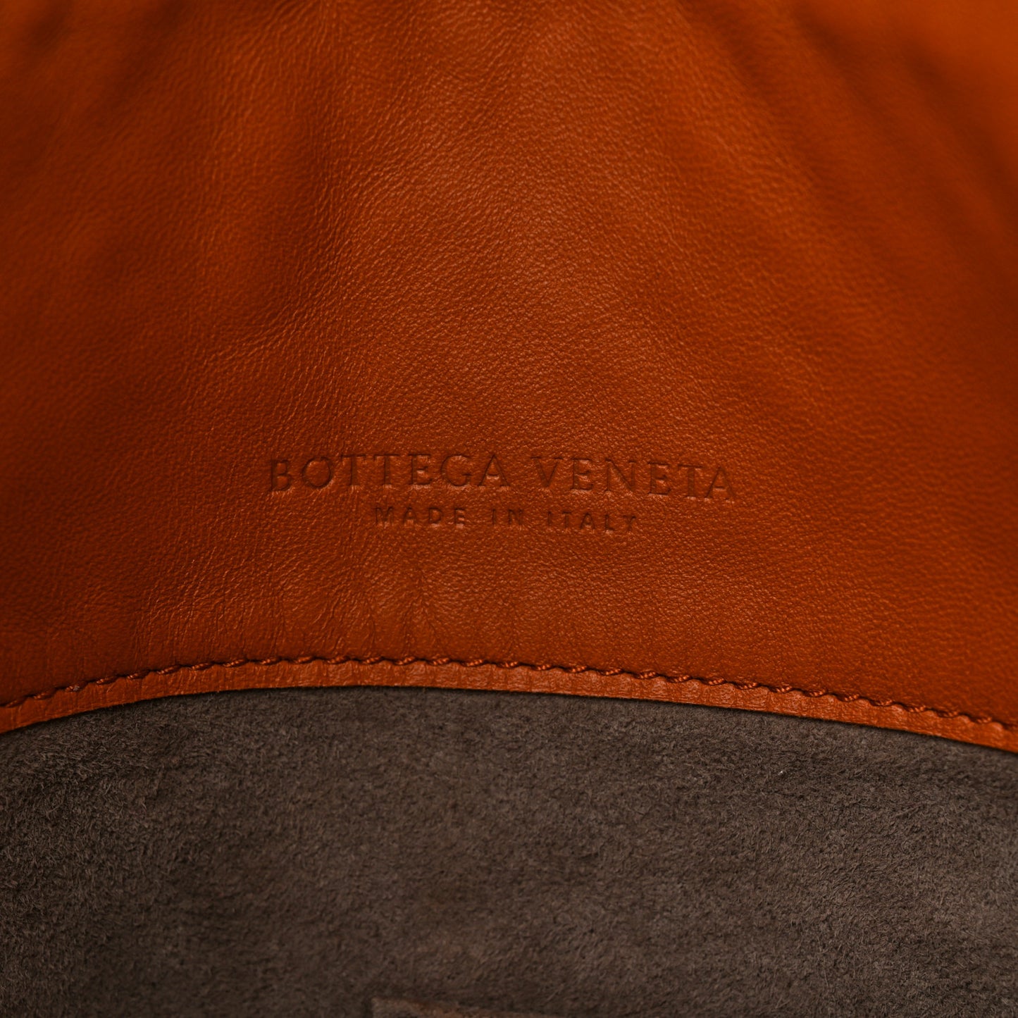 Nappa Intrecciato Small Loop Orange