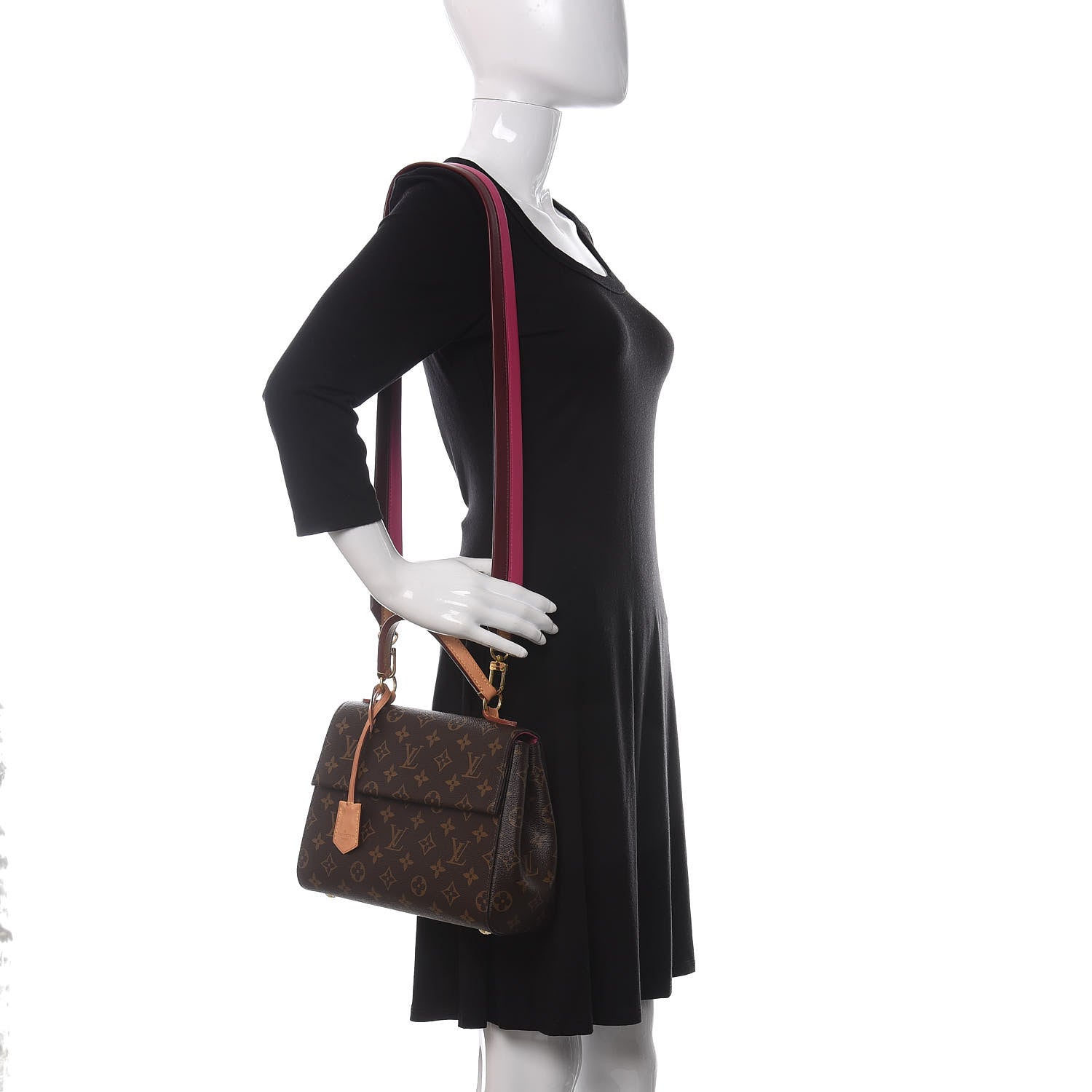 Louis Vuitton Monogram Cluny BB Bordeaux Fuchsia 2 of 13