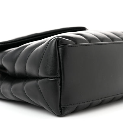 Saint Laurent Calfskin Y Quilted Monogram Small Loulou Chain Satchel Black 9 of 14