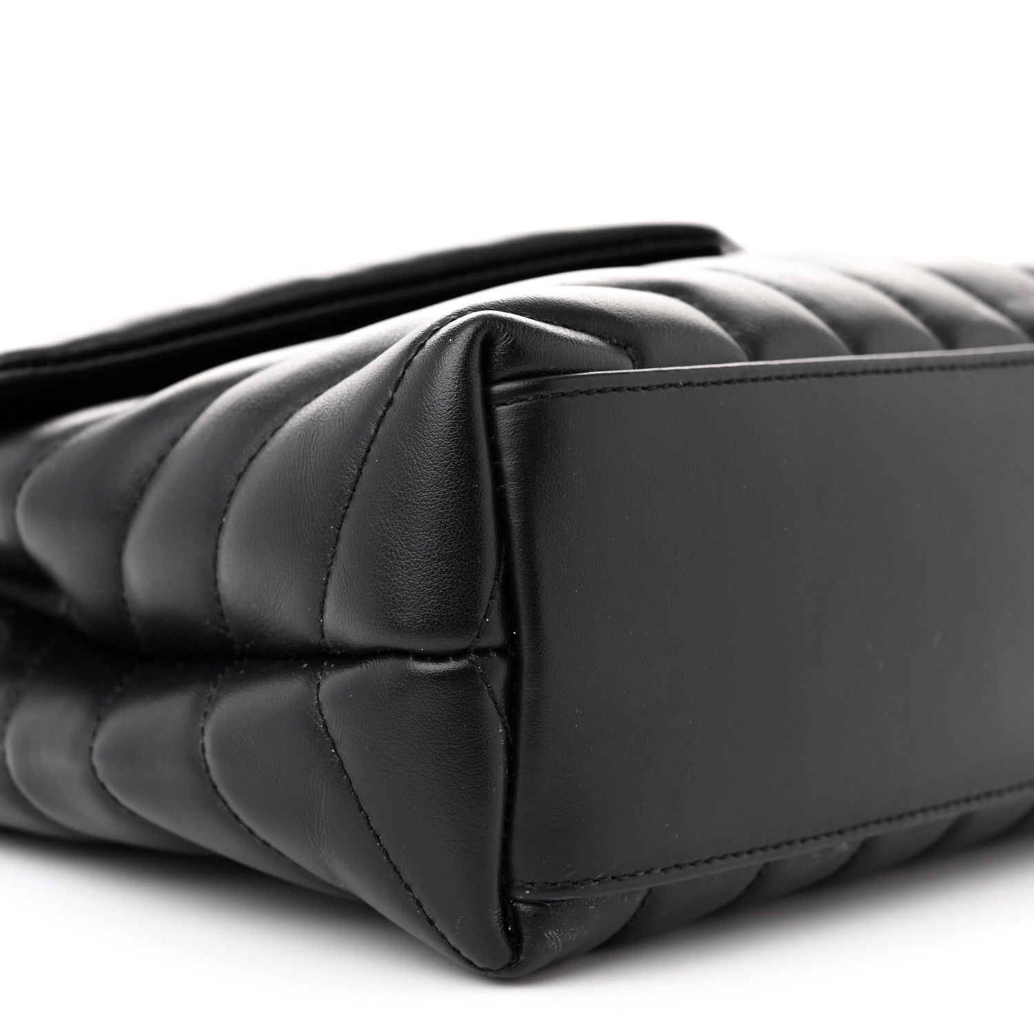 Saint Laurent Calfskin Y Quilted Monogram Small Loulou Chain Satchel Black 9 of 11