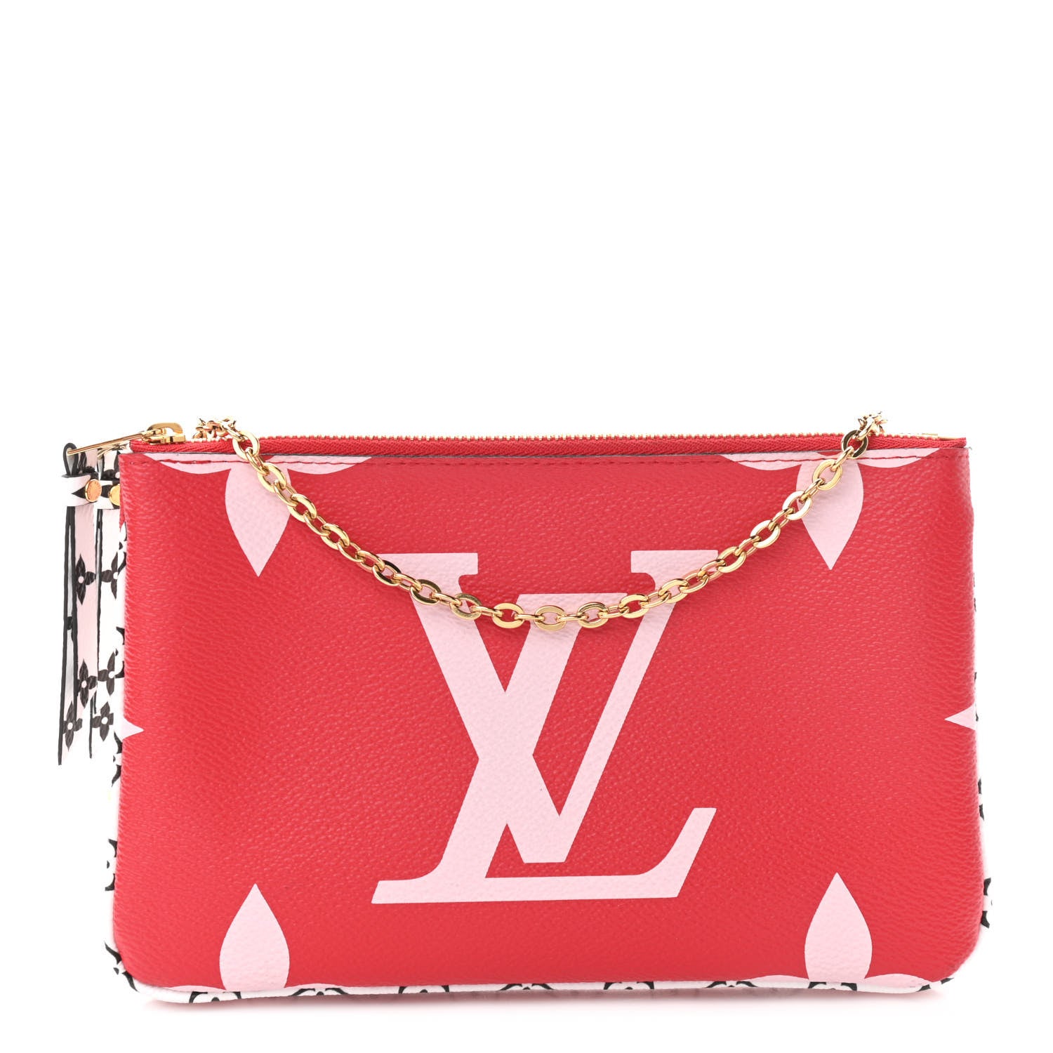 Louis Vuitton Monogram Giant Double Zip Pochette Rouge 1 of 13